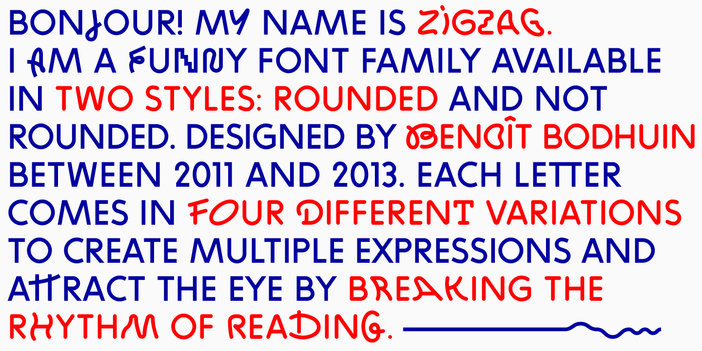 Example font Zigzag #5